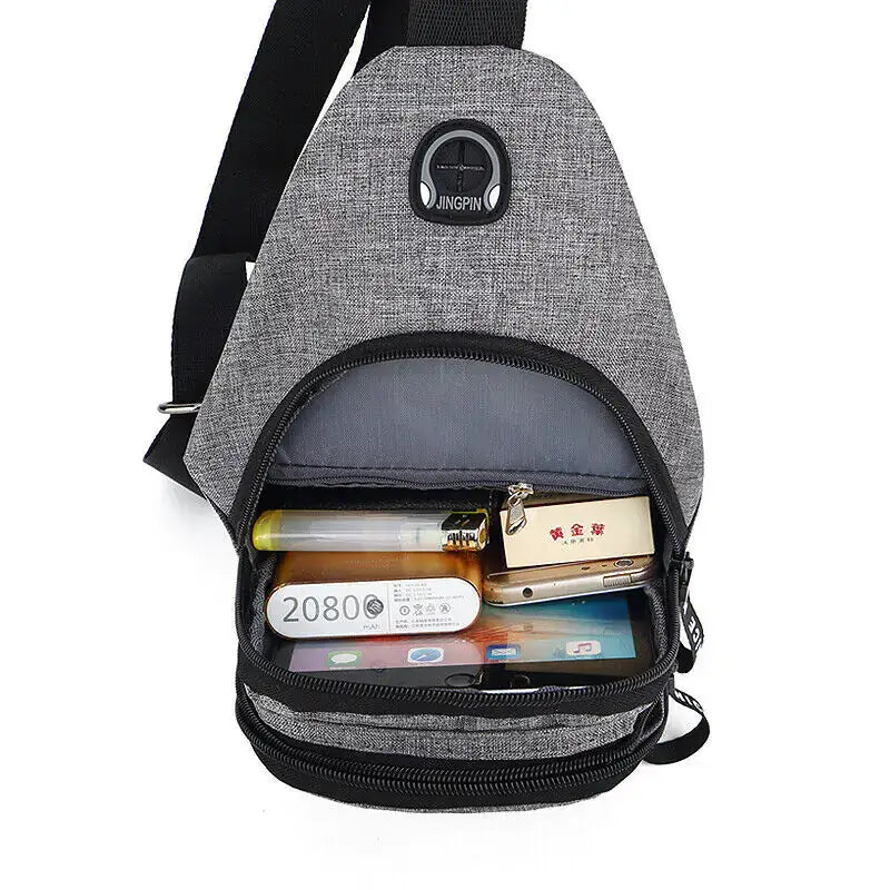 Men Women Sling Bag Chest Fanny Packs