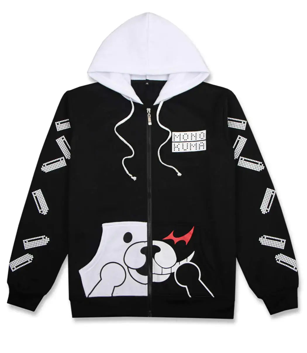 Coslover Bear Hoodies Zipper Unisex Jacket