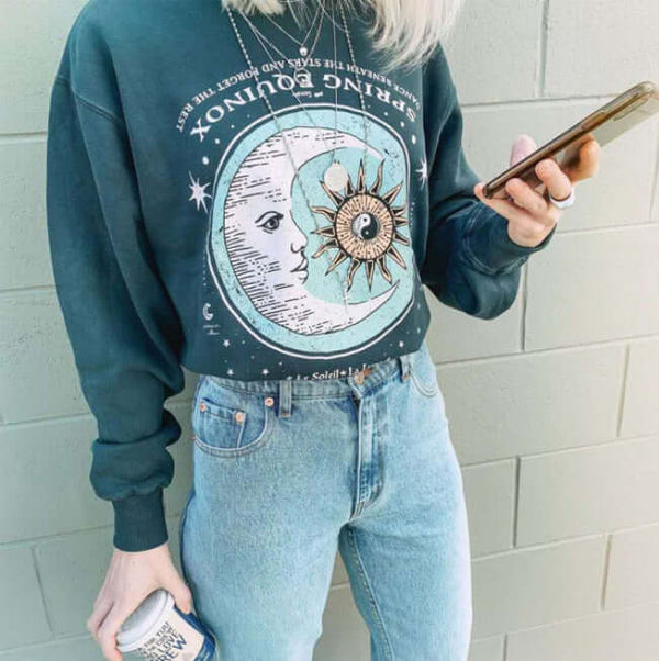 Fall New Women's Yin Yang Graphic Sweatshirt