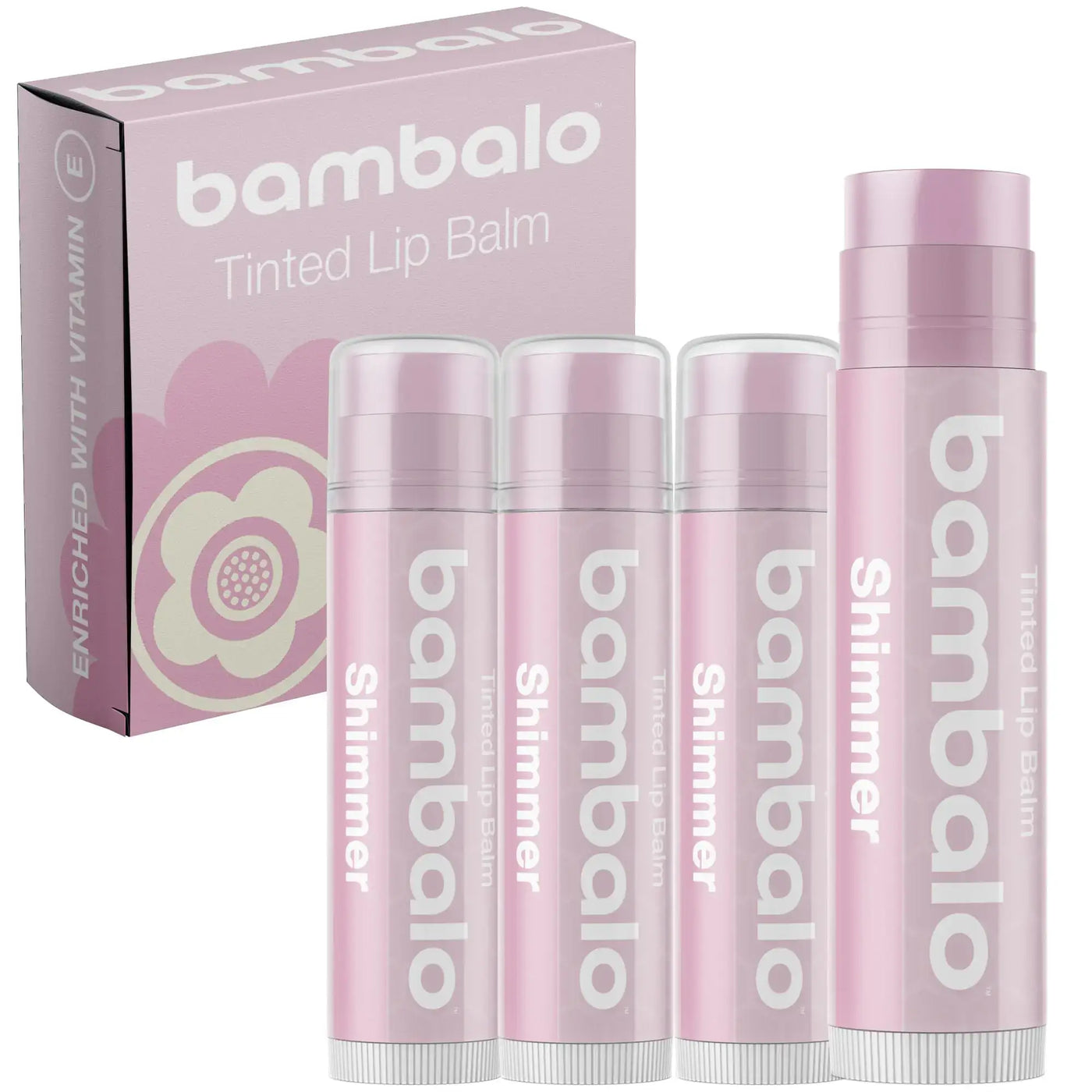 Bambalo 4-Pack Shimmer Tinted Lip Balms