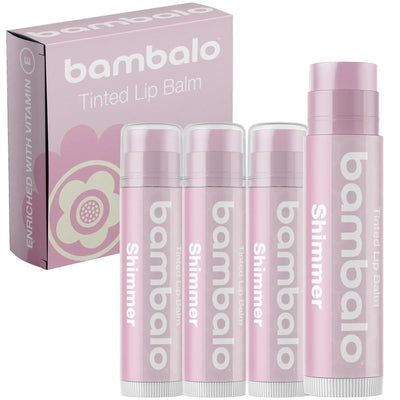 Bambalo 4-Pack Shimmer Tinted Lip Balms