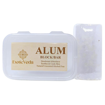 100 Pure Alum Block Natural Deodorant & Aftershave Soothes in a translucent case to cool and soothe skin.