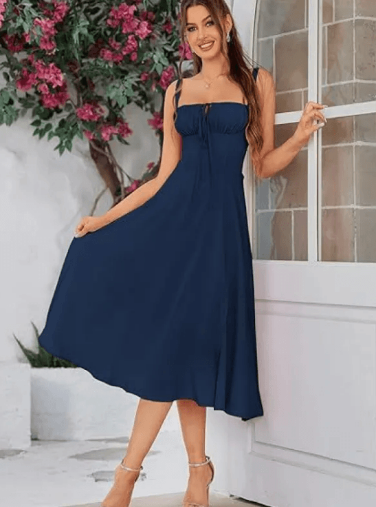 Bohemian Floral Midi Dress | Elegant Women's Summer Dress