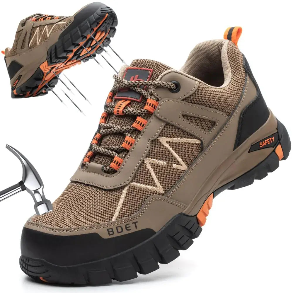 Steel Toe Comfortable Safety Shoes for Men with anti-piercing protection and durable design for work safety.